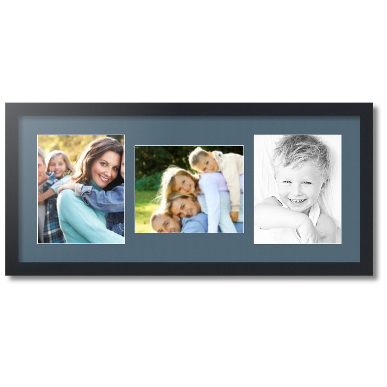ArtToFrames Collage Photo Picture Frame with 3 - 8x10 inch Openings, Framed in Black with Over 62 Mat Color Options and Plexi Glass (CSM-3926-117)